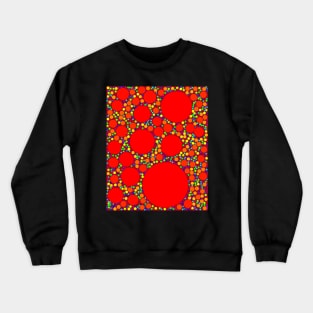 Random Tiling Red Crewneck Sweatshirt